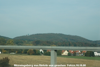 Messingsberg von Rinteln aus gesehen  Foto:e.10.10.08