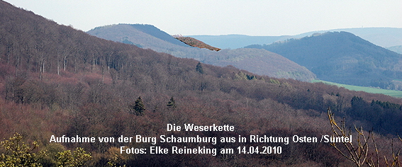Weserkette - Richtung Osten -mit Hohenstein